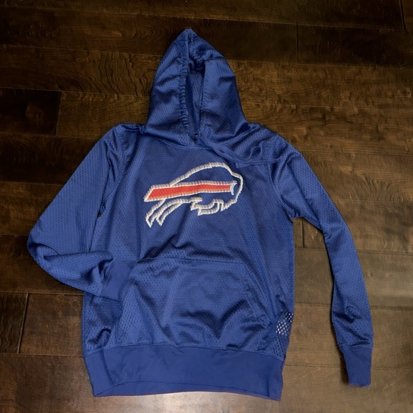 Buffalo Bills Jersey Like Pullover Hoodie Ladies L - Picture 2 of 10